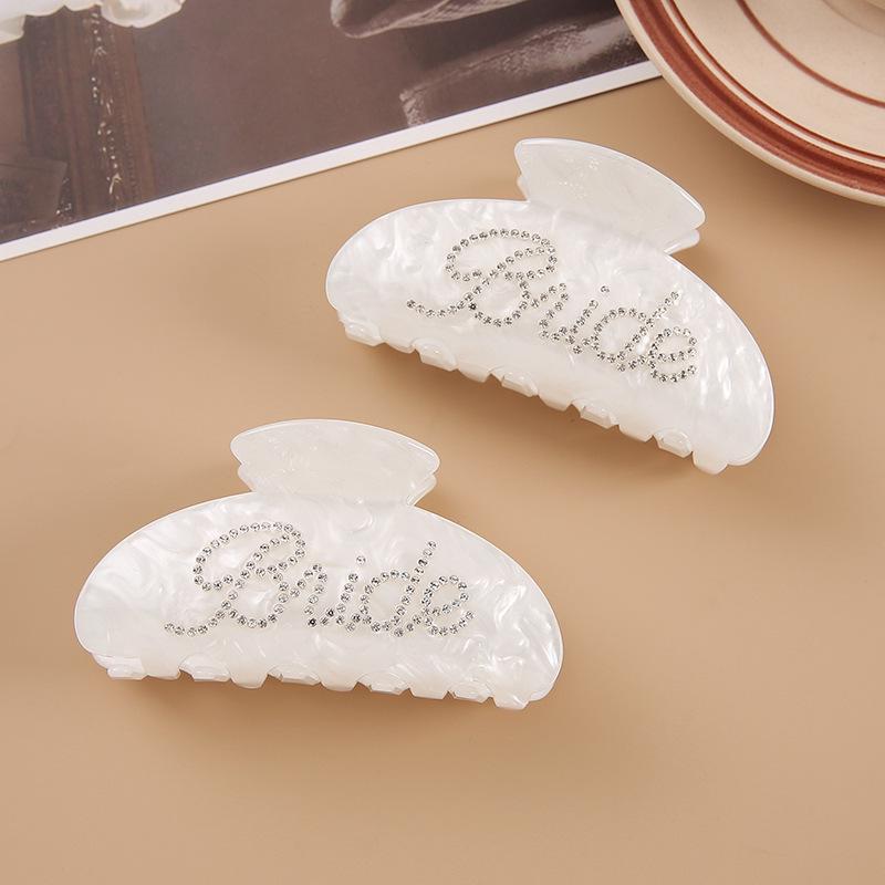 Xueheng Large Acrylic Rhinestone Hair Clip for Women - Bridal, Updo, Ponytail, Shark Style