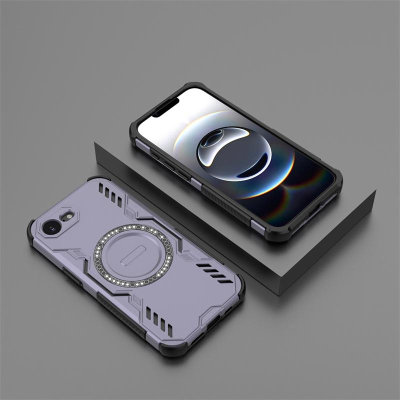 Shockproof Armor Case For iPhone 16e Magnetic Adsorption Wireless Charge Cover For iPhone 16e Case For iPhone 16e Case 6.1 inch