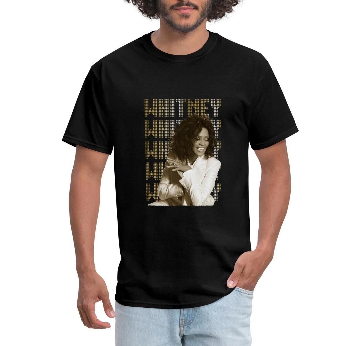 Whitney Houston Name Tag And Photo Men s T-Shirt M