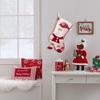 Christmas Holiday Decorations Set of 1/2  Festive Party Hanging Ornaments, High Quality Santa,Snowman Stockings,Polyester,Featherless, for Christmas,