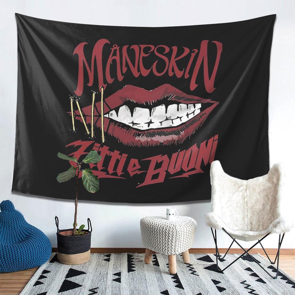 Vintage Maneskin Rockband Wandkleed Decor Kunst Esthetische Wandkleden voor Woonkamer Slaapkamer Huis Muurdoek Wanddecoratie