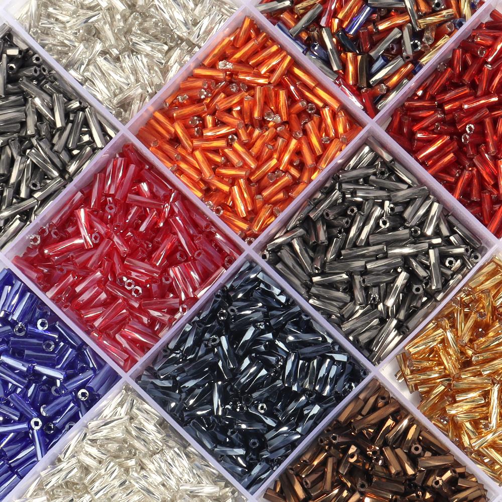 212/1060pcs 6mm Colorful Spiral Tube Shape Seed Beads Loose Spaced Glass Rice Beads For DIY Crafts Bracelet Necklace Accessories