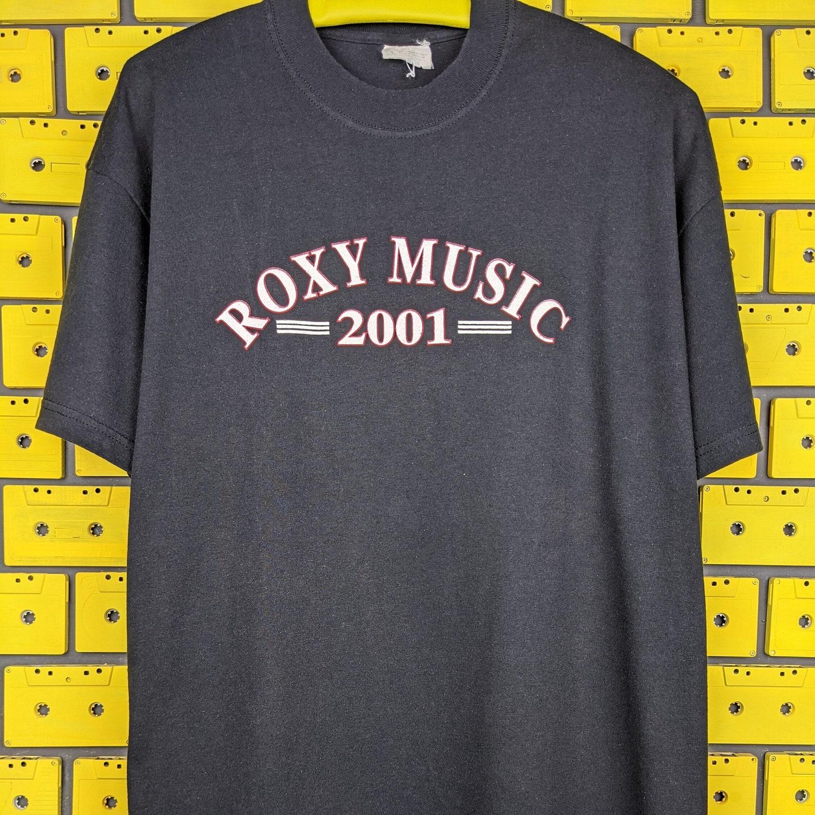 Vintage 2001 Roxy Music Tour T shirt Bryan Ferry Glam Art Progressive Rock New Wave Band Merch Tee Size L 4XL