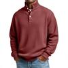 2024 Herren Retro Europa 4-Knopf Henley Shirt, 3D Digitaldruck, Langarm, Lockerer Schnitt Mode Sweatshirt