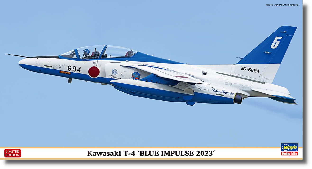

Hasegawa scale JASDF Kawasaki Blue Impulse 2023 Plastic Model Kit 07525 1/48 T-4