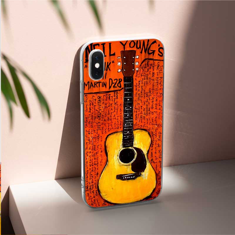 Guitar Music Soft Mobile Phone Covers For IPhone X XS MAX SE 2020 XR 11 11Pro 12 Mini Shell 8 7 6 6S Plus Transparent TPU Case