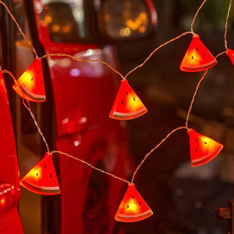 LED-Zitronen-Lichterkette mit Batteriebox für festliche Dekoration und Outdoor-Partys
