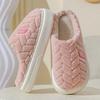 Sweet bow cotton slippers women's winter indoor home velvet warm non-slip cotton drag lady