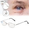 Reading Glasses Fashionable Unisex Men Women Anti Blue Light Clear Lens Reading Glasses(+200 Silver)