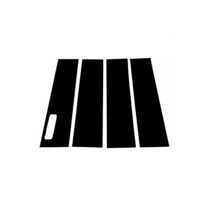 4-teilige Türverkleidung B-Säulenpfosten, glänzende schwarze Abdeckung, passend für FORD F150 (Keyless) 15-21