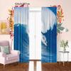 Sea surfing tuya- Printed curtain - Polyester material - suitable for home - Bedroom curtain and living room decoration