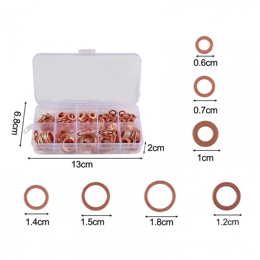 Elektrische Leitfähigkeit Kupfer Unterlegscheibe Flachring Dichtungssatz Hohe Härte