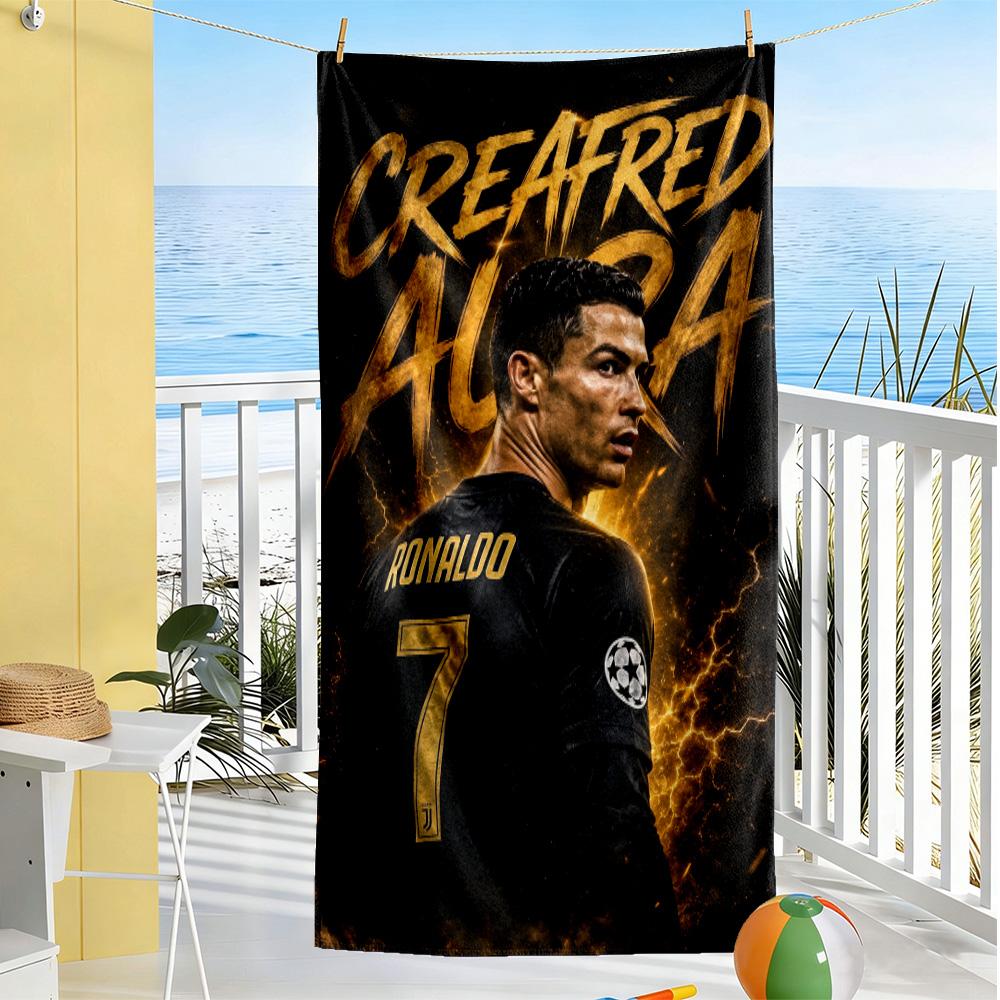Ronaldo's Cosmic Journey Beach Towel Soft Durable Quick-Dry Comfortable Lightweight