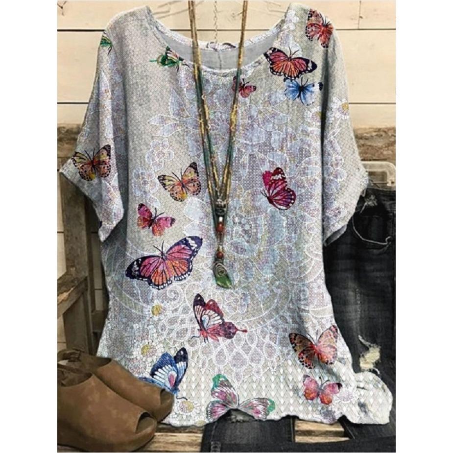 

Весна Лето Топы Женские Повседневные 3D Кошка Животное Принт Футболка Винтаж Свободная Футболка С Коротким Рукавом Плюс Размер 6XL