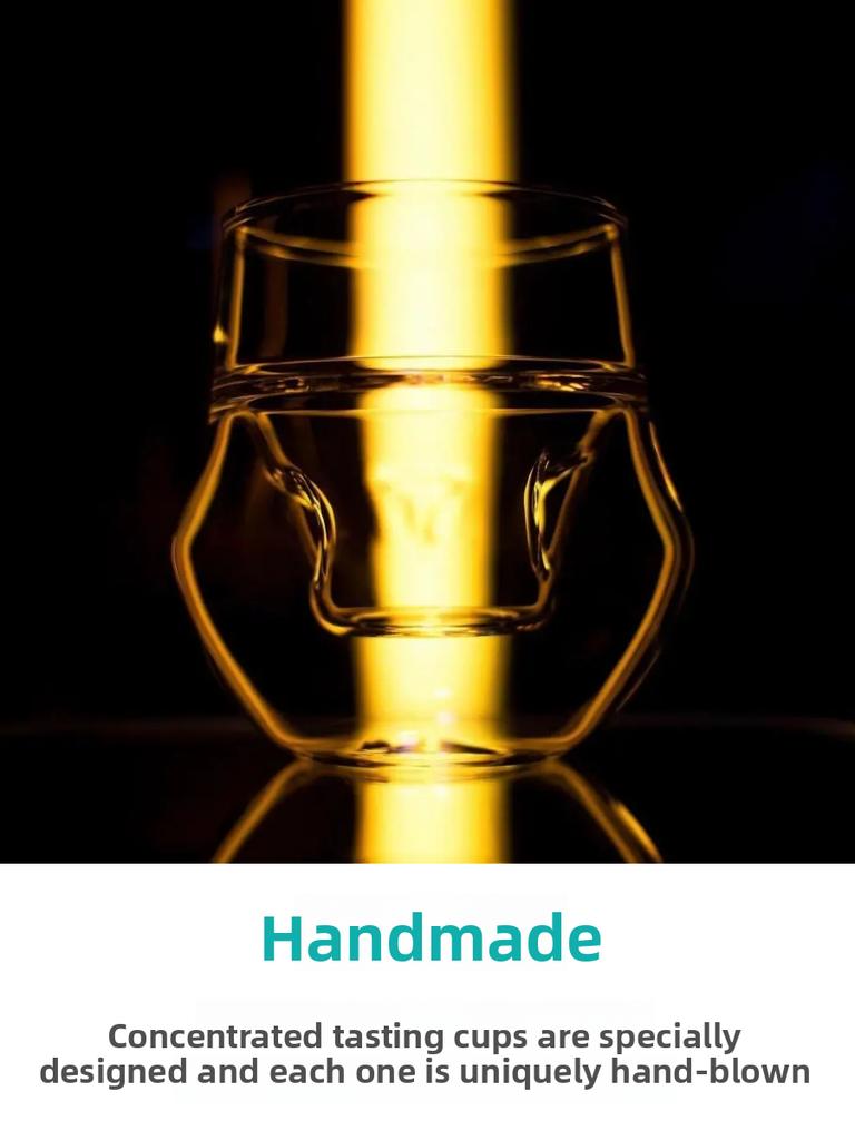 Italian Style Double Layer Heat Resistant Transparent Glass Coffee Tasting Cup Espresso Kruve Concentrated Coffee Sniffing Cup