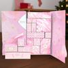 Weihnachts-Adventskalender mit 24 faltbaren rosa Geschenkboxen aus Karton – leerer Weihnachtskalender zum Befüllen der Adventskalender-Aufbewahrung