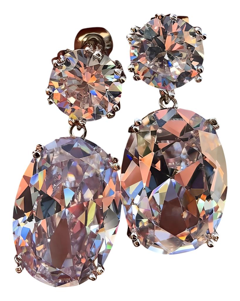 Huitan 2022 Fashionable Temperament Large Zircon Earrings for Women - European and American Style