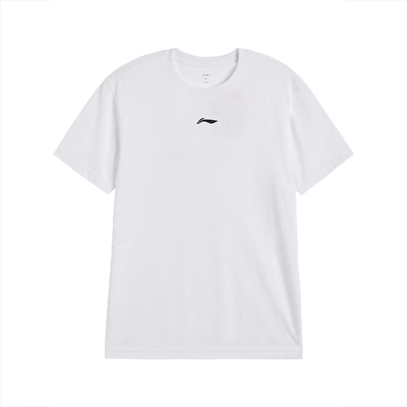 Li-Ning Loose Comfortable Casual Versatile Simple Breathable Short Sleeve T-Shirt Unisex Tops White AHSVA51-2