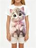 Summer Casual 3D Cute Cat Print Shirt Men T Shirt Women Tee Boys Top Children Parent Child Quick Dry Short Sleeves Kids Tshirt