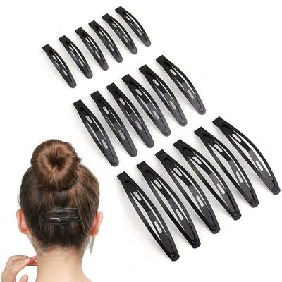 3 Styles 12Pcs/Pack Women Simple Alloy Black BB Clips Hairpins Hair Accessories