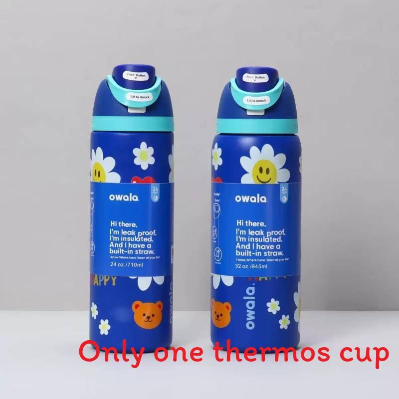 Stainless Steel Double Layer Water Bottle With Silicone Lid For Fitness School And Commuting