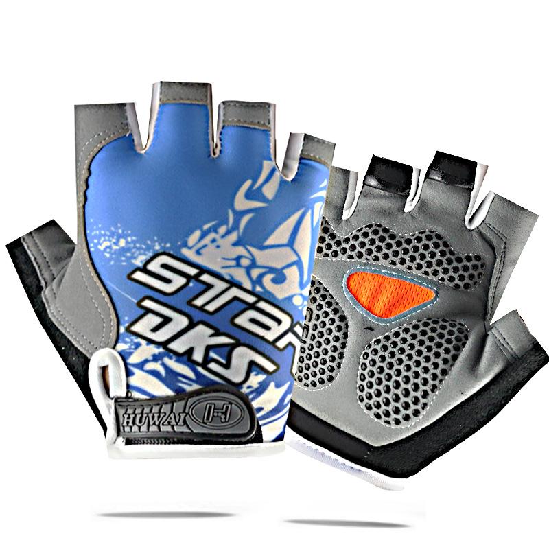 Half-finger Gloves Outdoor Cycling Sports Summer Sun Protection Yoga Driving Shock Absorption Non-slip Silicone Disc Mesh Breathable Design