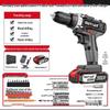 Industrial Ultra-High Power Dual-Speed Electric Drill with Lithium Battery & Multi-Function Impact & Screwdriver Capabilities