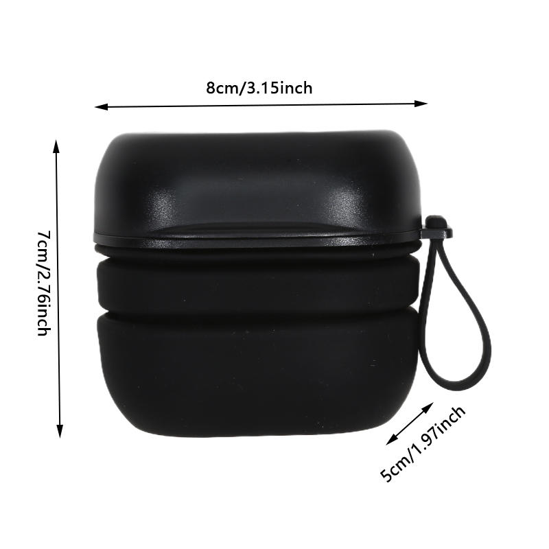 Portable Folding Waterproof Travel Soap Box Silicone Leak Proof Foldable Soap Box With Handle Soap Case Outdoor