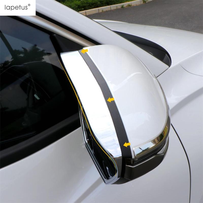 For Hyundai Tucson NX4  - 2026  Car Rearview Mirror Rain Eyebrow Cover Trim ABS Chrome / Carbon Fiber Accessories Exterior