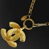 CHANEL COCO Mark Necklace Matelasse gold Plated Gold 74g Women Used