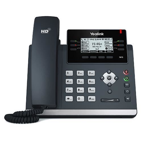 Yealink SIP-T41S, LCD, 192 x 64 pixels, 6,86 cm (2.7"), 6 lignes, 1000 entrées, CNG,G.711Mu,G.711a,G.723.1,G.726,G.729ab,VAD,iLBC