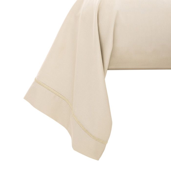 Taie de traversin "Prestige" 100% Satin de coton Peigné 120 fils /cm² Coton Pur - 45x185 - Prestige Crème