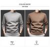 Men's Mink Fur Collar Sweater: Thick, Warm, Knitted Base Shirt for Autumn and Winter