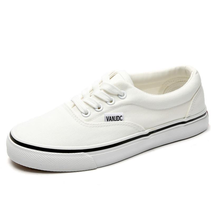 Sommer Neue Canvas Schuhe Herren und Damen Studenten Freizeit Board Schuhe Koreanische Paarschuhe Flacher Boden Atmungsaktiv Weiße Schuhe Tide