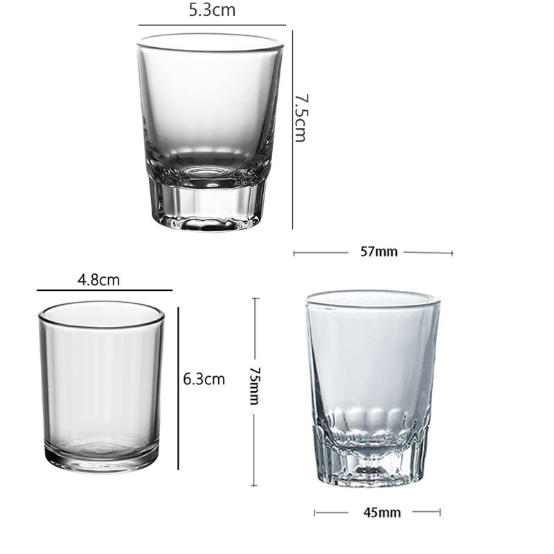 71ml/80ml/90ml Luxury Thick Bottomed Wine Glasses Small Capacity Whiskey Brandy Glasses Party Cocktail Glass Elegant Glassware