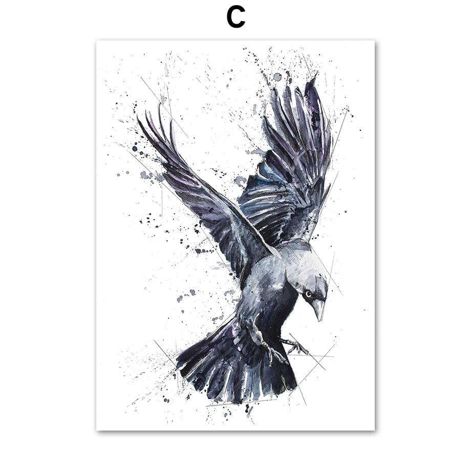 

Акварельный медведь, кролик, кит, собака, орел, лягушка, настенная живопись на холсте, постеры на скандинавскую тему и принты, фотографии для декора гостиной 50x70cm No Framed