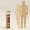Column Shelves, Set of 2, CD/DVD Storage, 12 Compartments, 204 CDs, 21 x 22.5 x 88.5 cm, Wood