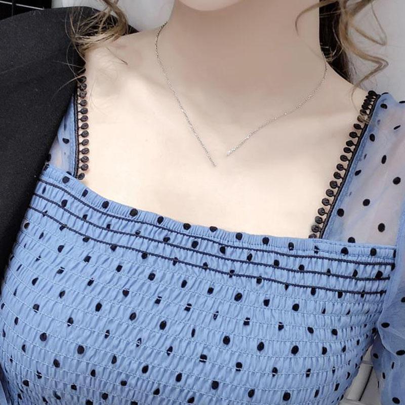 Síťované šití Vlnkový top Dámský zkrácený top Čtvercový výstřih Šifonová košile Elastické stažení vzadu Temperamentní Vílí styl Léto