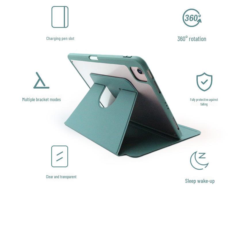 Rotate360 Protective Cover for Pro 11-inch, Air 10.9, 9.7 Tablet, 10.2 Shell with Pen Slot.