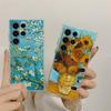 Van Gogh Almond Blossoms Sunflower Starry Phone Case For Samsung Galaxy S25 S24 S23 S21 Ultra S20 FE S22 Plus A55 5G Clear Cover