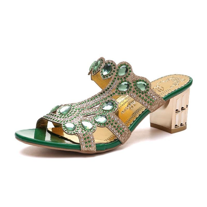 Fashion Heeled Outside Shoes Korea Style on Offer Shoe New Fashion Women's Slippers and Ladies Sandals Original 2025 Trend Casual Slides