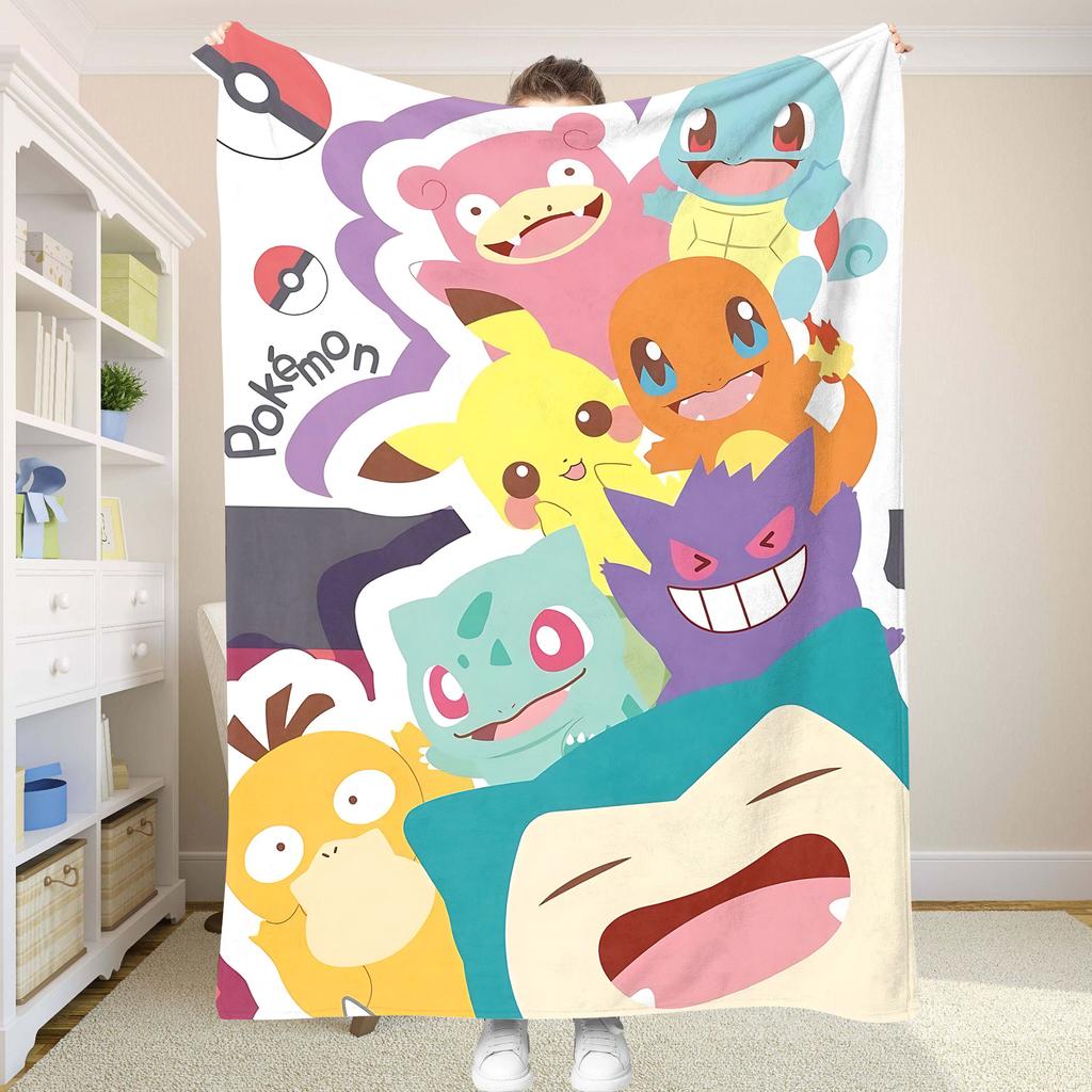 Summer Comforter P-Pokemon and Blankets for Decorative Sofa Blanket Bedspread on the Bed Anime Home Decoration Cooling Picnic