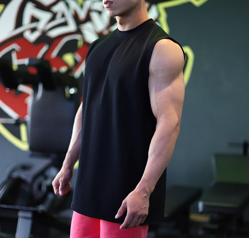 2024 Men's Korean Style Sleeveless Fitness Tank Top - Loose, Breathable Training Vest