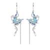 925 Silver Butterfly & Snake Korean Style Versatile Dangle Earrings - Fashion Luxury for Women