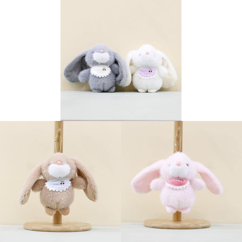Adorable Plush Rabbit Pendant With Soft Pp Cotton Filling For Cute Bag Decoration