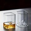 6.76oz High Borosilicate Glass Whiskey Glasses 3D Mountain Design   Cocktails Scotch Bourbon Vodka Tequila More for Home Decor