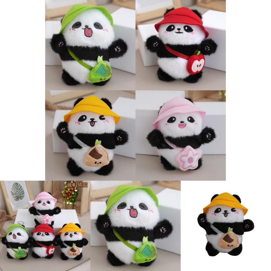 Entzückender Niedlicher Plüsch Panda Schlüsselanhänger Puppe Weiches Stofftier Rucksack Anhänger