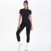New Nude Tight Fitting Short Sleeved Yoga Sports Jumpsuit, Outdoor Leisure Running Fitness Suit, Quick Drying Jumpsuit For Women