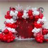 Christmas Balloons Garland Red White Balloon Arch Kit Xmas Candy Cane Foil Globos Christmas Home Birthday Party New Year Decor