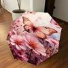 1pc Butterfly Flowers Automatic Open/Close Umbrella Compact Folding Umbrella with 8-Rib Shaft for Women/Men, Portable Travel Umbrella,1181S
